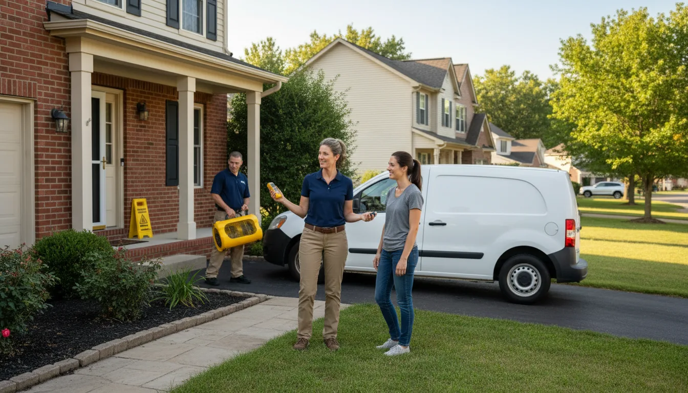 Residential water damage restoration in Freetown, IN